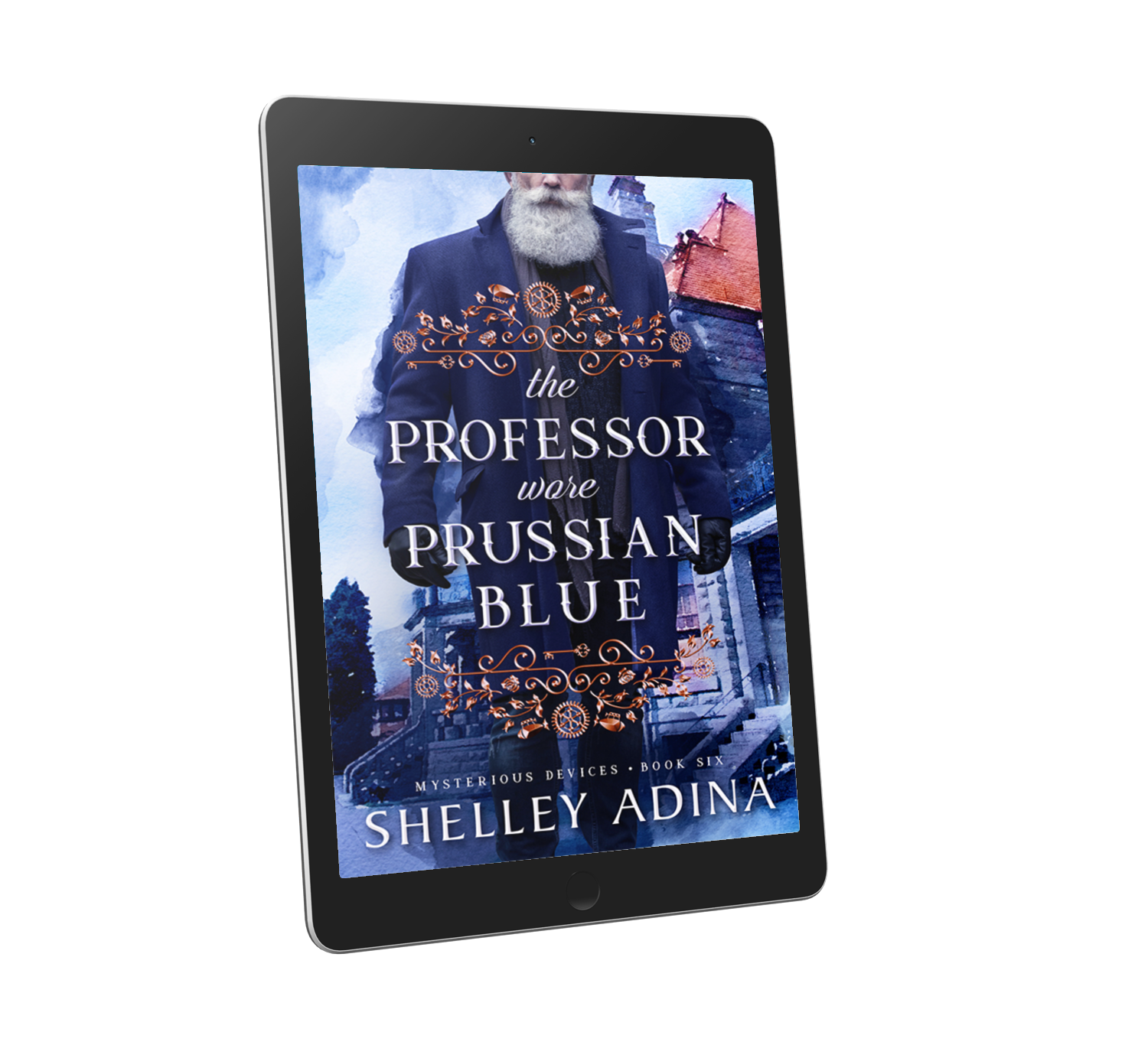 The Professor Wore Prussian Blue by Shelley Adina, a steampunk adventure mystery novel