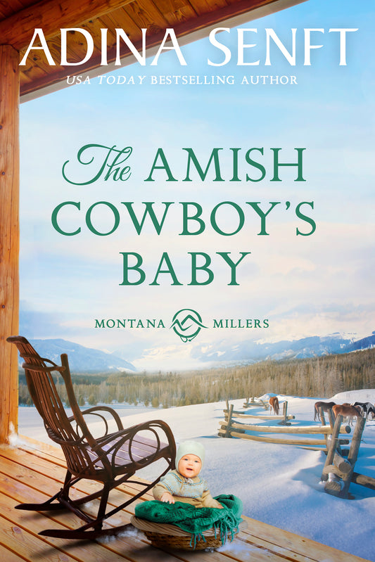 The Amish Cowboy's Baby by Adina Senft, an Amish romance novel set in Montana