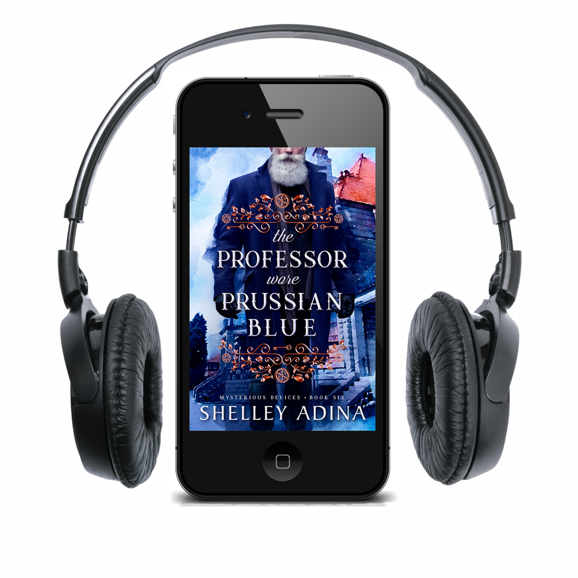 The Professor Wore Prussian Blue written by Shelley Adina, narrated by Fiona Hardingham